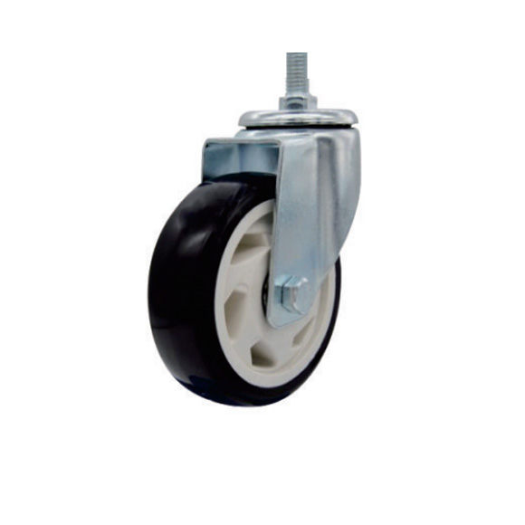 PVC黑色絲桿活動腳輪